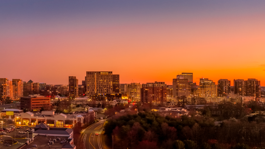 Skyline of Reston, Virginia, where MyDefence has opened its new U.S. office